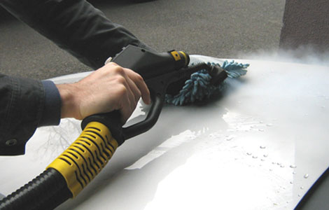 Exterior duco steam cleaning application
