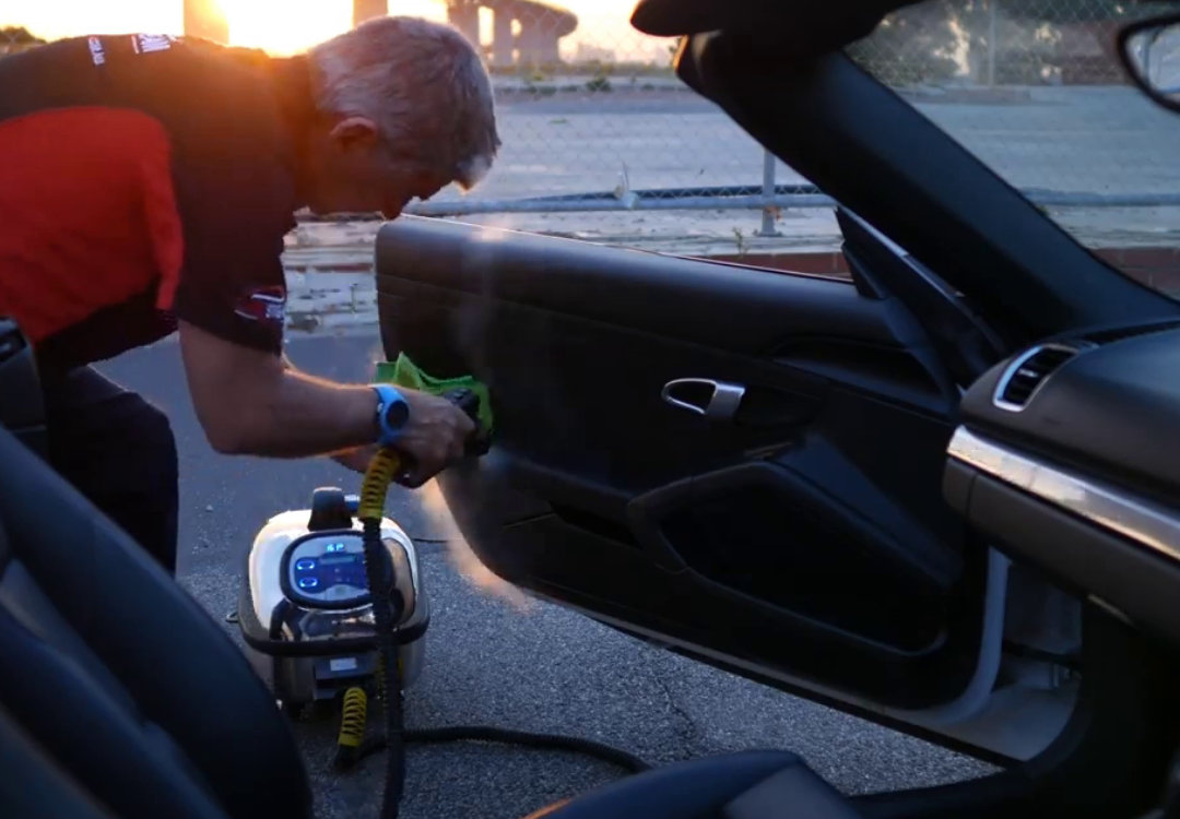 Detail Clean luxury sports car trims and interiors