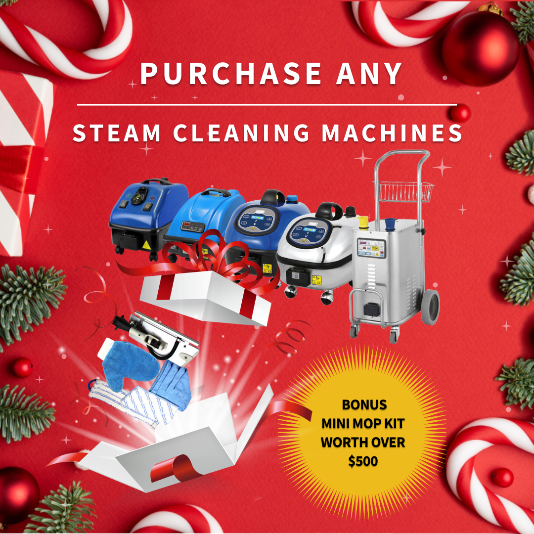 Purchase steam cleaning machines receive bonus mini mop kit worth over $500